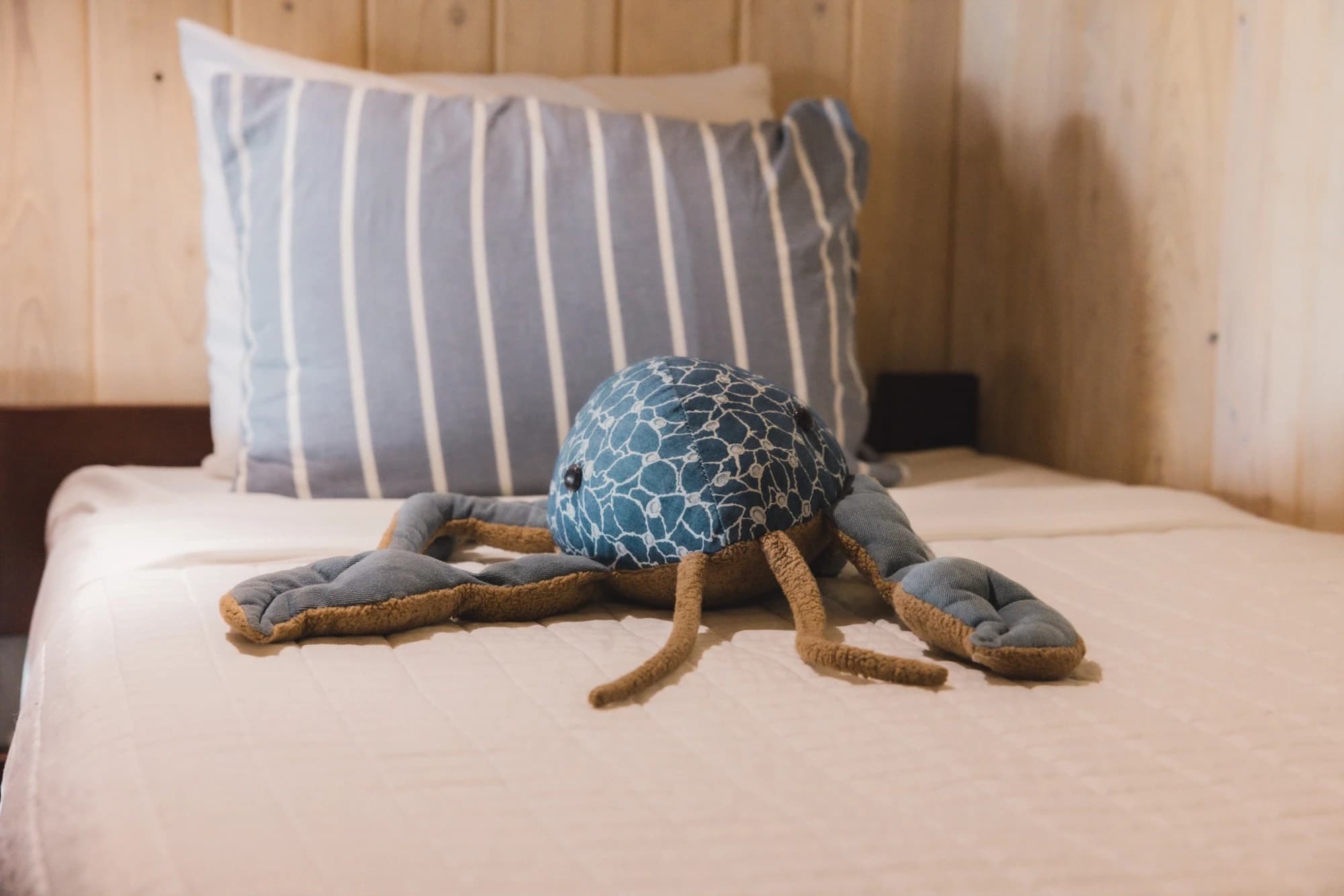 Turtle plushie on bunk bed — kid-friendly detail at Valhalla St John villa